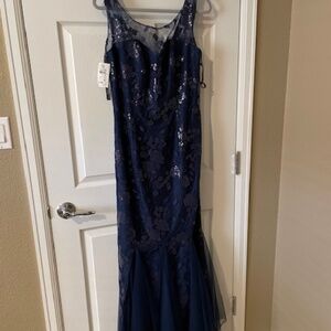 Alfred Angelo Mother of the Bride, Prom Dress, Size 12, Navy Blue